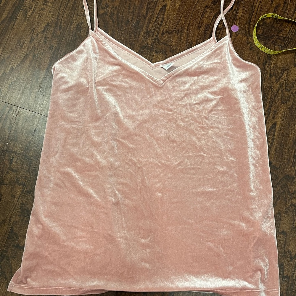 Old Navy Velvet Balletcore Pink Tank Top